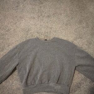 Grey Wild Fable cropped crewneck